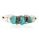 Handmade Certified Authentic Navajo .925 Sterling Silver Natural Turquoise Native American Bracelet 12754-4