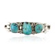 Handmade Certified Authentic Navajo .925 Sterling Silver Natural Turquoise Native American Bracelet 12754-5