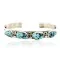 Handmade Certified Authentic Navajo .925 Sterling Silver Natural Turquoise Native American Bracelet 12755-1
