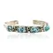Handmade Certified Authentic Navajo .925 Sterling Silver Natural Turquoise Native American Bracelet 12755-2