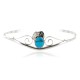 Handmade Certified Authentic Navajo .925 Sterling Silver Natural Turquoise Native American Bracelet 12949-2 Handmade Certified Authentic Navajo .925 Sterling Silver Natural Turquoise Native American Bracelet 12949-2