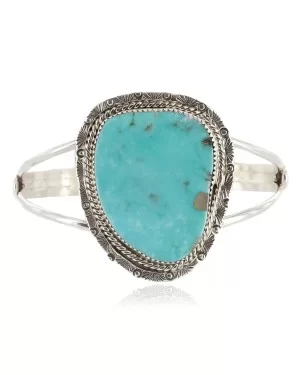 Handmade Certified Authentic Navajo .925 Sterling Silver Natural Turquoise Native American Bracelet 12981 Handmade Certified Authentic Navajo .925 Sterling Silver Natural Turquoise Native American Bracelet 12981