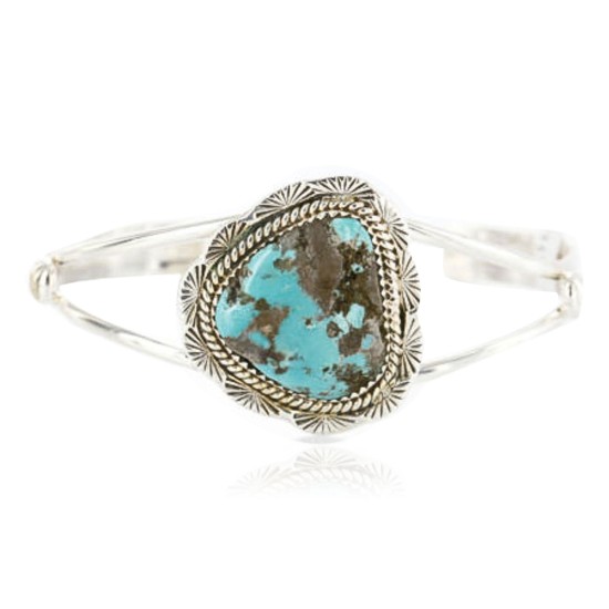 Handmade Certified Authentic Navajo .925 Sterling Silver Natural Turquoise Native American Bracelet 371064266111