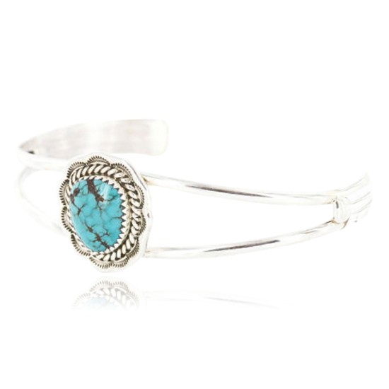 Handmade Certified Authentic Navajo .925 Sterling Silver Natural Turquoise Native American Bracelet 390803824144
