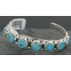 Handmade Certified Authentic Navajo .925 Sterling Silver Natural Turquoise Native American Cuff Bracelet 390674051109