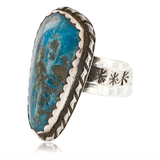 Handmade Certified Authentic Navajo .925 Sterling Silver Natural Turquoise Native American Large Ring  390797972839