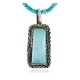 Handmade Certified Authentic Navajo .925 Sterling Silver Natural Turquoise Native American Necklace 15082