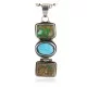 Handmade Certified Authentic Navajo .925 Sterling Silver Natural Turquoise Native American Necklace 24119