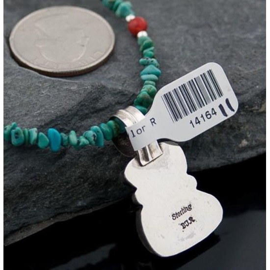 Handmade Certified Authentic Navajo .925 Sterling Silver Natural Turquoise Native American Necklace 370842449535 Handmade Certified Authentic Navajo .925 Sterling Silver Natural Turquoise Native American Necklace 370842449535