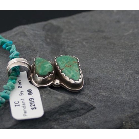 Handmade Certified Authentic Navajo .925 Sterling Silver Natural Turquoise Native American Necklace 370842449535 Handmade Certified Authentic Navajo .925 Sterling Silver Natural Turquoise Native American Necklace 370842449535