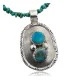 Handmade Certified Authentic Navajo .925 Sterling Silver Natural Turquoise Native American Necklace 370878903958 Handmade Certified Authentic Navajo .925 Sterling Silver Natural Turquoise Native American Necklace 370878903958