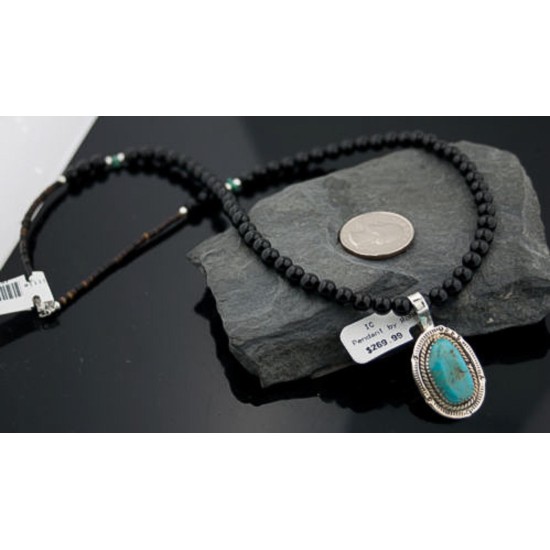 Handmade Certified Authentic Navajo .925 Sterling Silver Natural Turquoise Native American Necklace 370880526626 Handmade Certified Authentic Navajo .925 Sterling Silver Natural Turquoise Native American Necklace 370880526626