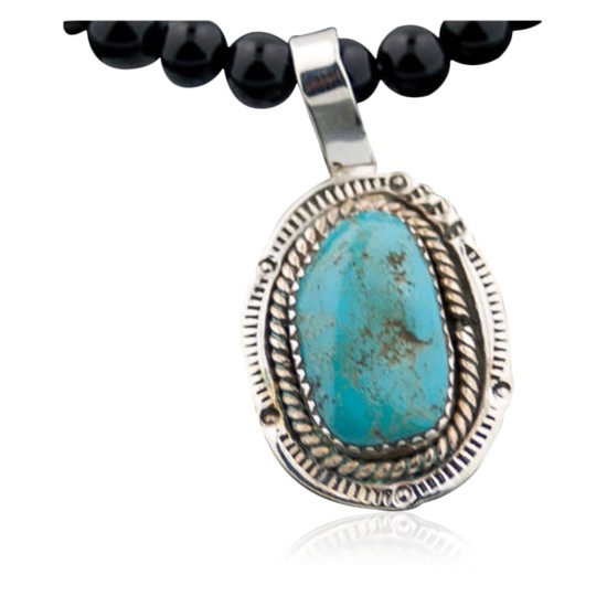 Handmade Certified Authentic Navajo .925 Sterling Silver Natural Turquoise Native American Necklace 370880526626 Handmade Certified Authentic Navajo .925 Sterling Silver Natural Turquoise Native American Necklace 370880526626