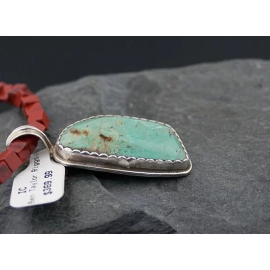 Handmade Certified Authentic Navajo .925 Sterling Silver Natural Turquoise Native American Necklace 370882510953 Handmade Certified Authentic Navajo .925 Sterling Silver Natural Turquoise Native American Necklace 370882510953