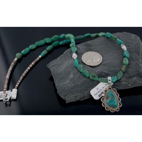 Handmade Certified Authentic Navajo .925 Sterling Silver Natural Turquoise Native American Necklace 370886463334 Handmade Certified Authentic Navajo .925 Sterling Silver Natural Turquoise Native American Necklace 370886463334