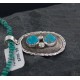 Handmade Certified Authentic Navajo .925 Sterling Silver Natural Turquoise Native American Necklace 370889381552