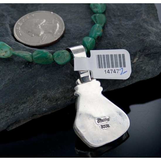 Handmade Navajo .925 Sterling Silver Natural Turquoise Necklace