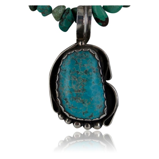 Handmade Certified Authentic Navajo .925 Sterling Silver Natural Turquoise Native American Necklace 370893869042 Handmade Certified Authentic Navajo .925 Sterling Silver Natural Turquoise Native American Necklace 370893869042