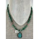 Handmade Certified Authentic Navajo .925 Sterling Silver Natural Turquoise Native American Necklace 370893869042