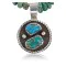 Handmade Certified Authentic Navajo .925 Sterling Silver Natural Turquoise Native American Necklace 370897275216
