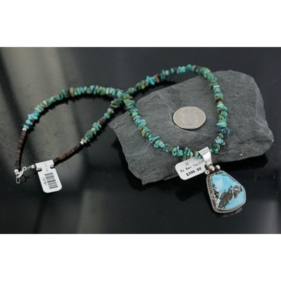 Handmade Certified Authentic Navajo .925 Sterling Silver Natural Turquoise Native American Necklace 370914599950 Handmade Certified Authentic Navajo .925 Sterling Silver Natural Turquoise Native American Necklace 370914599950