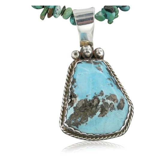 Handmade Certified Authentic Navajo .925 Sterling Silver Natural Turquoise Native American Necklace 370914599950 Handmade Certified Authentic Navajo .925 Sterling Silver Natural Turquoise Native American Necklace 370914599950