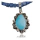 Handmade Certified Authentic Navajo .925 Sterling Silver Natural Turquoise Native American Necklace 370925715349