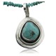 Handmade Certified Authentic Navajo .925 Sterling Silver Natural Turquoise Native American Necklace 370949636317
