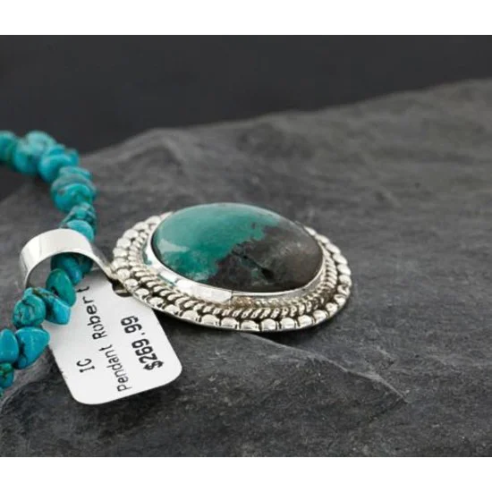 Handmade Certified Authentic Navajo .925 Sterling Silver Natural Turquoise Native American Necklace 370953998639 Handmade Certified Authentic Navajo .925 Sterling Silver Natural Turquoise Native American Necklace 370953998639
