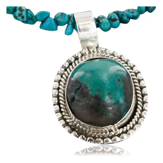 Handmade Certified Authentic Navajo .925 Sterling Silver Natural Turquoise Native American Necklace 370953998639 Handmade Certified Authentic Navajo .925 Sterling Silver Natural Turquoise Native American Necklace 370953998639