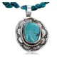 Handmade Certified Authentic Navajo .925 Sterling Silver Natural Turquoise Native American Necklace 370962005036