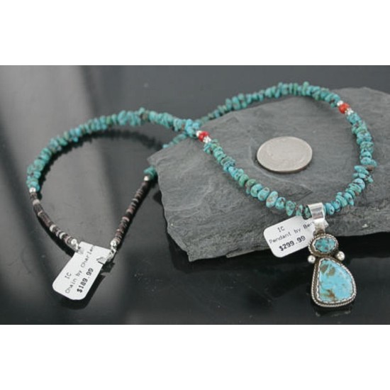 Handmade Certified Authentic Navajo .925 Sterling Silver Natural Turquoise Native American Necklace 370962289448 Handmade Certified Authentic Navajo .925 Sterling Silver Natural Turquoise Native American Necklace 370962289448