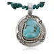 Handmade Certified Authentic Navajo .925 Sterling Silver Natural Turquoise Native American Necklace 370964100509