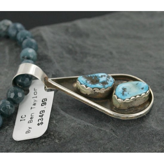 Handmade Certified Authentic Navajo .925 Sterling Silver Natural Turquoise Native American Necklace 370965542749 Handmade Certified Authentic Navajo .925 Sterling Silver Natural Turquoise Native American Necklace 370965542749