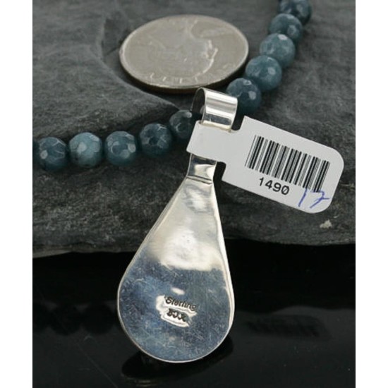Handmade Certified Authentic Navajo .925 Sterling Silver Natural Turquoise Native American Necklace 370965542749 Handmade Certified Authentic Navajo .925 Sterling Silver Natural Turquoise Native American Necklace 370965542749