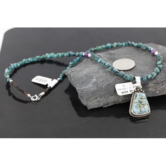 Handmade Certified Authentic Navajo .925 Sterling Silver Natural Turquoise Native American Necklace 370979991780 Handmade Certified Authentic Navajo .925 Sterling Silver Natural Turquoise Native American Necklace 370979991780