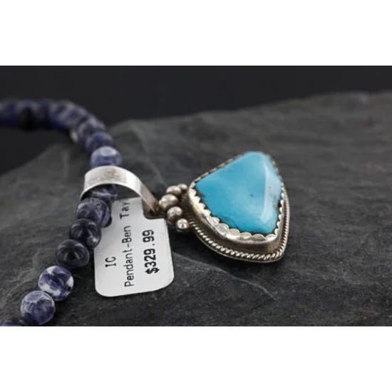 Handmade Certified Authentic Navajo .925 Sterling Silver Natural Turquoise Native American Necklace 370986910461 Handmade Certified Authentic Navajo .925 Sterling Silver Natural Turquoise Native American Necklace 370986910461