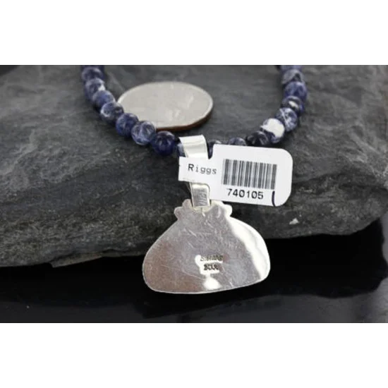 Handmade Certified Authentic Navajo .925 Sterling Silver Natural Turquoise Native American Necklace 370986910461 Handmade Certified Authentic Navajo .925 Sterling Silver Natural Turquoise Native American Necklace 370986910461