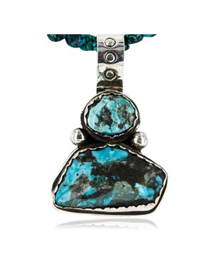 Handmade Certified Authentic Navajo .925 Sterling Silver Natural Turquoise Native American Necklace 370998064816