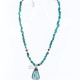 Handmade Certified Authentic Navajo .925 Sterling Silver Natural Turquoise Native American Necklace 370998700368