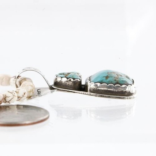 Handmade Certified Authentic Navajo .925 Sterling Silver Natural Turquoise Native American Necklace 371002892383 Handmade Certified Authentic Navajo .925 Sterling Silver Natural Turquoise Native American Necklace 371002892383
