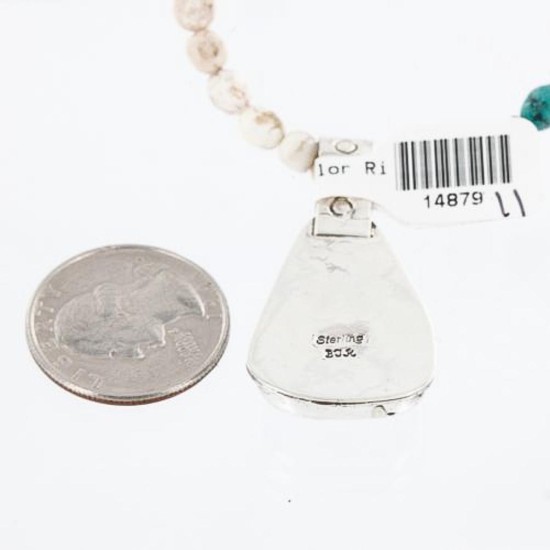 Handmade Certified Authentic Navajo .925 Sterling Silver Natural Turquoise Native American Necklace 371002892383 Handmade Certified Authentic Navajo .925 Sterling Silver Natural Turquoise Native American Necklace 371002892383