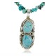 Handmade Certified Authentic Navajo .925 Sterling Silver Natural Turquoise Native American Necklace 371019608892