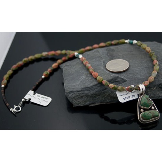 Handmade Certified Authentic Navajo .925 Sterling Silver Natural Turquoise Native American Necklace 390643697980 Handmade Certified Authentic Navajo .925 Sterling Silver Natural Turquoise Native American Necklace 390643697980
