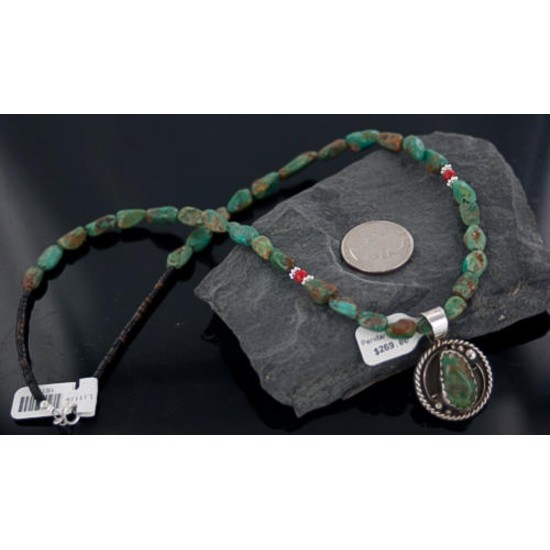 Handmade Certified Authentic Navajo .925 Sterling Silver Natural Turquoise Native American Necklace 390643938761 Handmade Certified Authentic Navajo .925 Sterling Silver Natural Turquoise Native American Necklace 390643938761