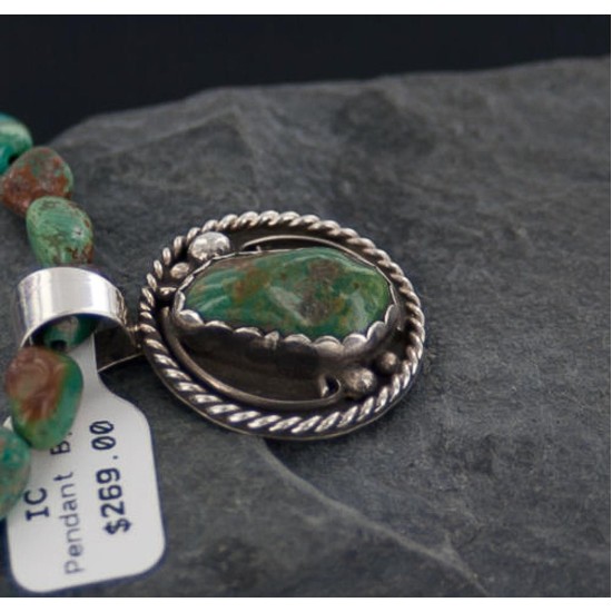 Handmade Certified Authentic Navajo .925 Sterling Silver Natural Turquoise Native American Necklace 390643938761 Handmade Certified Authentic Navajo .925 Sterling Silver Natural Turquoise Native American Necklace 390643938761