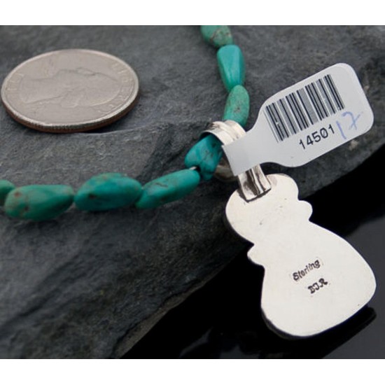 Handmade Certified Authentic Navajo .925 Sterling Silver Natural Turquoise Native American Necklace 390644548273 Handmade Certified Authentic Navajo .925 Sterling Silver Natural Turquoise Native American Necklace 390644548273