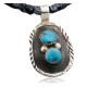 Handmade Certified Authentic Navajo .925 Sterling Silver Natural Turquoise Native American Necklace 390648464766
