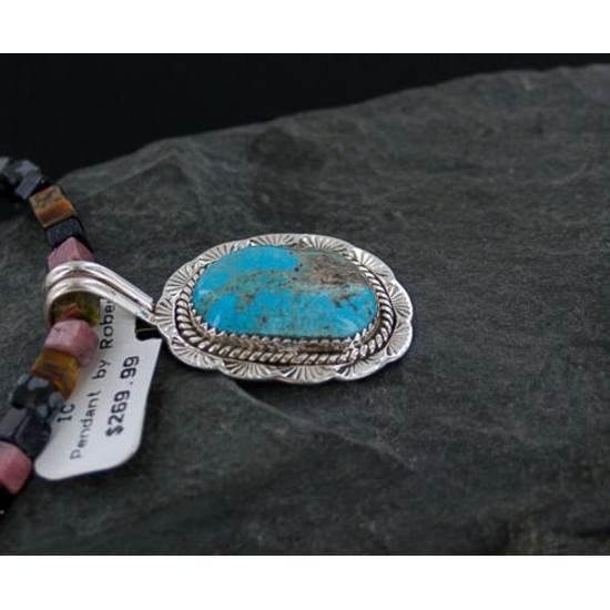 Handmade Certified Authentic Navajo .925 Sterling Silver Natural Turquoise Native American Necklace 390650351065 Handmade Certified Authentic Navajo .925 Sterling Silver Natural Turquoise Native American Necklace 390650351065