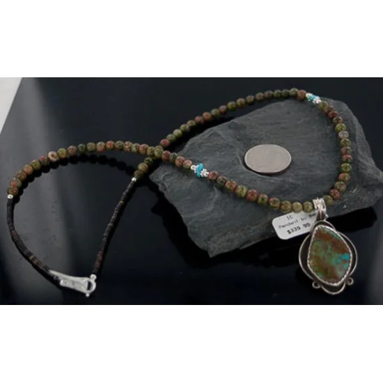 Handmade Certified Authentic Navajo .925 Sterling Silver Natural Turquoise Native American Necklace 390651289966 Handmade Certified Authentic Navajo .925 Sterling Silver Natural Turquoise Native American Necklace 390651289966